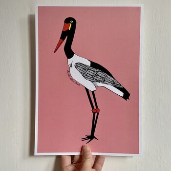 Stork Print On Pink, 5 of 7