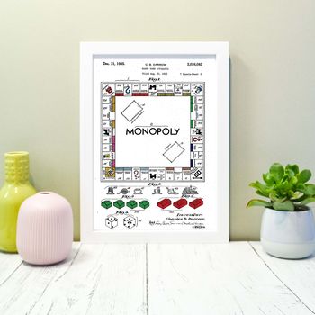 Framed Monopoly Coloured Patent Art Print, 3 of 7