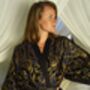 Navy And Gold Batik Kimono Robe, thumbnail 1 of 8