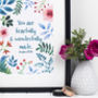 'You Are Fearfully And Wonderfully Made' Print, thumbnail 4 of 6