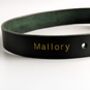 Personalised Dark Green Leather Dog Collar, thumbnail 6 of 7