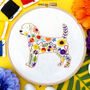 Floral Dog Embroidery Kit, thumbnail 1 of 7