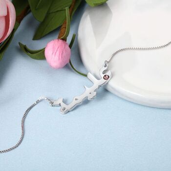 Arabic Name Birthstone Necklace, 2 of 4