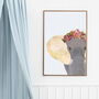 Custom Personalised Elephant With Flowers Art Print, thumbnail 5 of 6