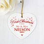 Personalised 'Our First Christmas' Heart Decoration, thumbnail 2 of 2