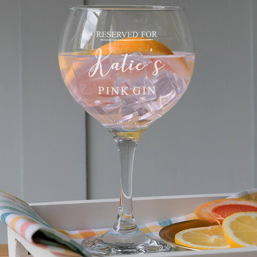 Personalised Engraved Gin Goblet Birthday Gift For Wife, 1 of 4