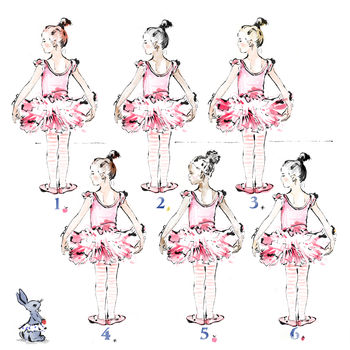 'Little Ballerina' Ballet Dancer Personalised Print, 6 of 8