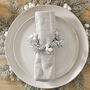 Foliage Christmas Napkin Rings With Berries, thumbnail 1 of 2