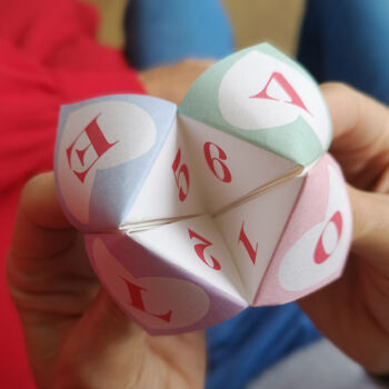 Personalised Valentine Origami Fortune Teller Card, 5 of 10