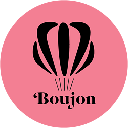 Boujon Bakery logo specialising in bespoke hand iced biscuits and cakes