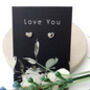 Thank You Teacher Gift Sterling Silver Mismatched Heart Earrings, thumbnail 3 of 8