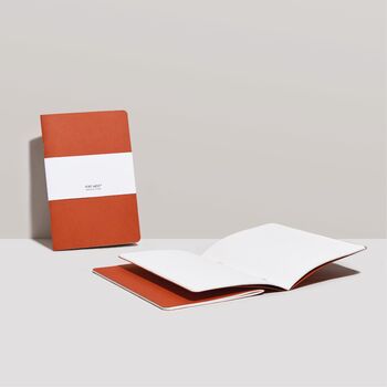 Eco Friendly Recycled Paper Notebook / Rust Orange, 4 of 6