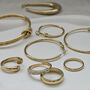 Classic Hoop Earrings Gold, thumbnail 9 of 9