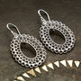Sterling Silver Dangly Jaipur Drop Earrings, thumbnail 2 of 4