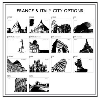 Our Three Favourite Cities Personalised Print, 6 of 12