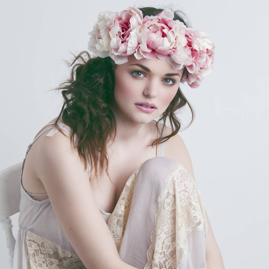 peony flower crown by rouge pony