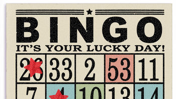 Personalised Lucky Day Bingo Card Print, 5 of 5