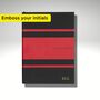 Personalised Hugo Boss Gear Lined Notebook – Red A5, thumbnail 1 of 6