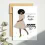 You Shine Brighter Afrocentric Sister Birthday Card, thumbnail 1 of 2