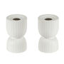 Two Matte White Ceramic Candlestick Holders, thumbnail 3 of 3
