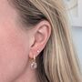 White Topaz Square Cushion Earrings, thumbnail 2 of 7