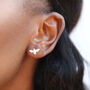 Sterling Silver Bumblebee Stud Earrings, thumbnail 4 of 5