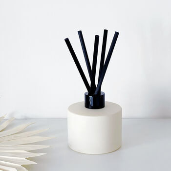 Matt Ivory Glass Diffuser Bottle And Reed Set, 4 of 9