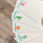 Set Of 10 Animal And Letter Notecards: Personalised, thumbnail 12 of 12