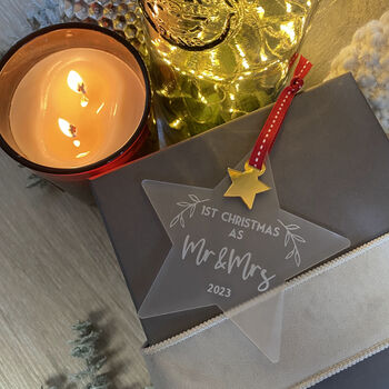 Personalised Rose Gold Star Christmas Dec 23, 7 of 12