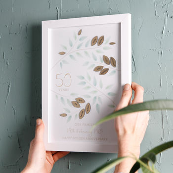 Golden Anniversary 3D Family Tree Print, 5 of 6