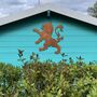 Scottish Lion Rampant, Rusty Metal Garden Art, thumbnail 8 of 10