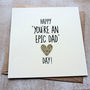 Epic Dad Gold Heart Father's Day Card, thumbnail 1 of 3