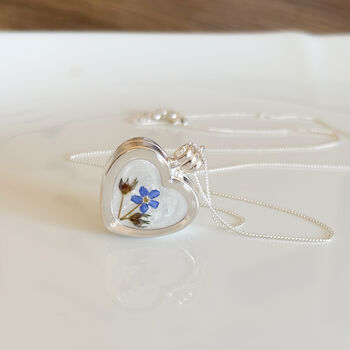 Forget Me Not Heart Locket, 4 of 8