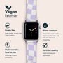 Purple Wavy Check Vegan Leather Apple Watch Band, thumbnail 2 of 6