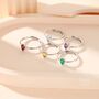 Sterling Silver Natural Red Garnet Droplet Ring, thumbnail 11 of 12