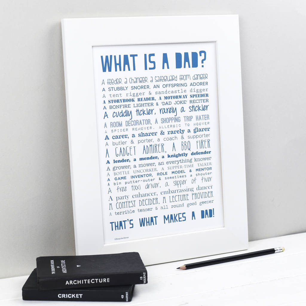 What Is A Dad Poem Print, 1 of 9