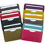 Two Tone Small Leather Credit Card Wallet Personalised Gift Boxed, thumbnail 7 of 12