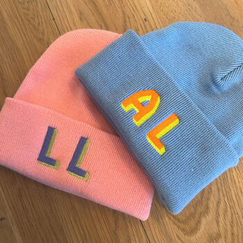 Embroidered Kids Beanie Hat, 4 of 10