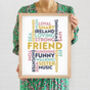 Personalised Colourful Word Art Print Poster A2, A3, A4 Handmade, thumbnail 5 of 12