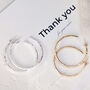 Slim Silver Or Gold Large Lynsey Hoops, thumbnail 2 of 9