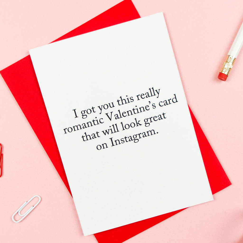 Instagram Valentines Card By Darwin Designs | notonthehighstreet.com