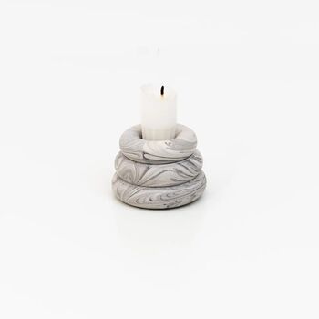 Triple O Candleholder: Marble Grey, 4 of 5