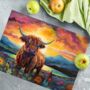 Highland Cow Textured Glass Chopping Board, thumbnail 5 of 8