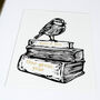 Personalised 'Books' First Wedding Anniversary Print, thumbnail 3 of 9
