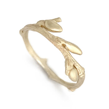 Willow Twig Ring In Nine Carat Gold, 5 of 6