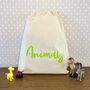 Personalised Animals Drawstring Children's Storage Bag, thumbnail 1 of 5