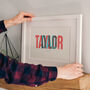Personalised Letterpress Style Connected Names Print, thumbnail 2 of 4