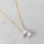 Clear Quartz Teardrop April Birthstone Necklace, thumbnail 4 of 7