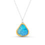 Turquoise Blue Lagoon Teardrop Silver Pendant, thumbnail 1 of 3