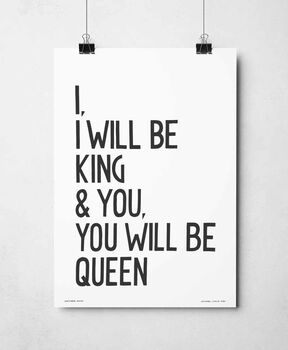 King And Queen Print, 7 of 9